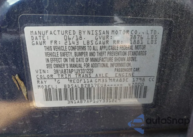 3N1AB7AP1JY331229: 43761093