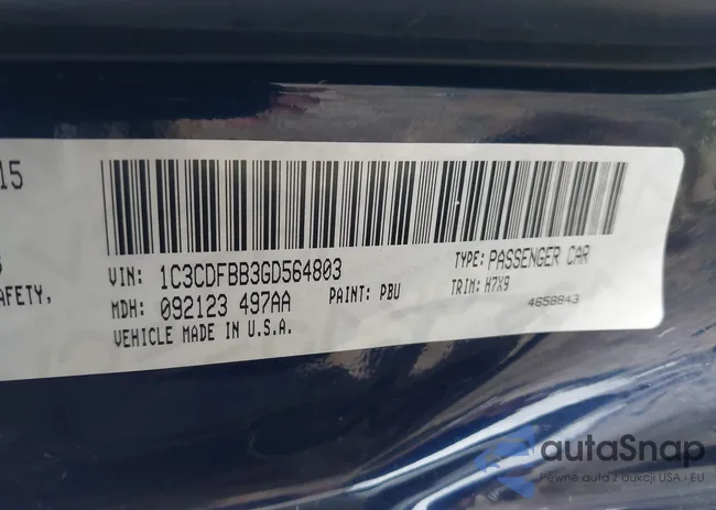 1C3CDFBB3GD564803: 43761124