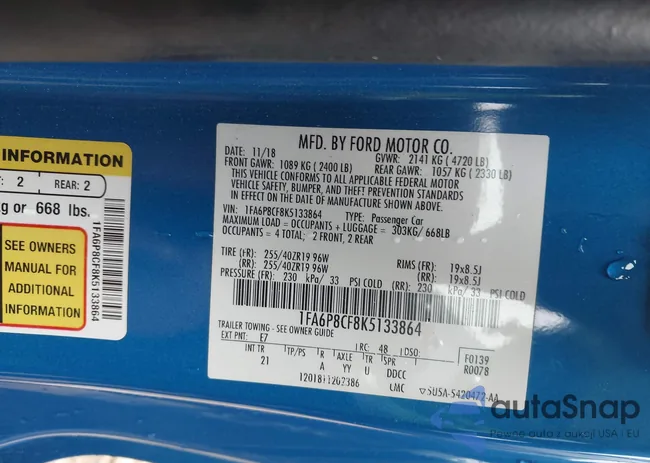 1FA6P8CF8K5133864: 43761133