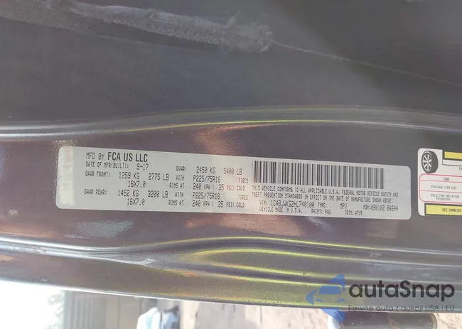 1C4BJWKG2HL740100: 43761146