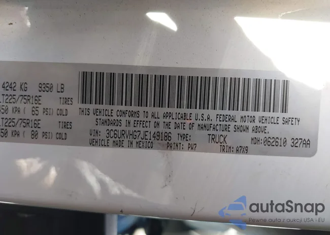 3C6URVHG7JE149186: 43761184