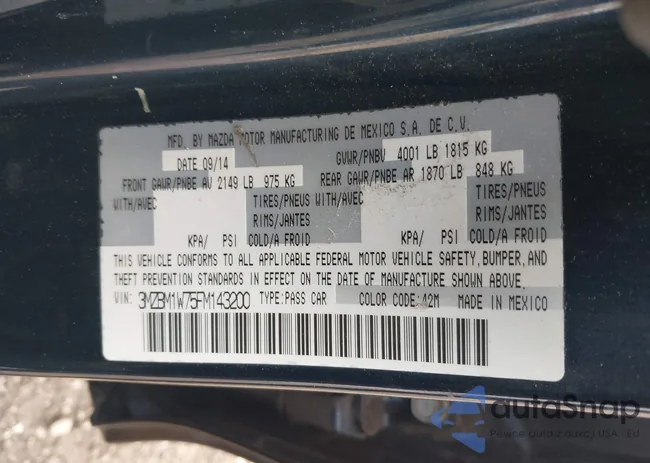 3MZBM1W75FM143200: 43761219