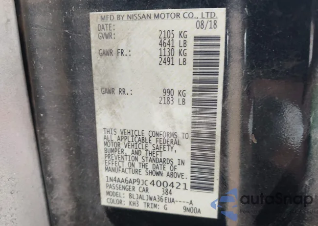 1N4AA6AP9JC400421: 43761261