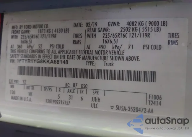 1FTYR1YG8KKA68148: 43761354