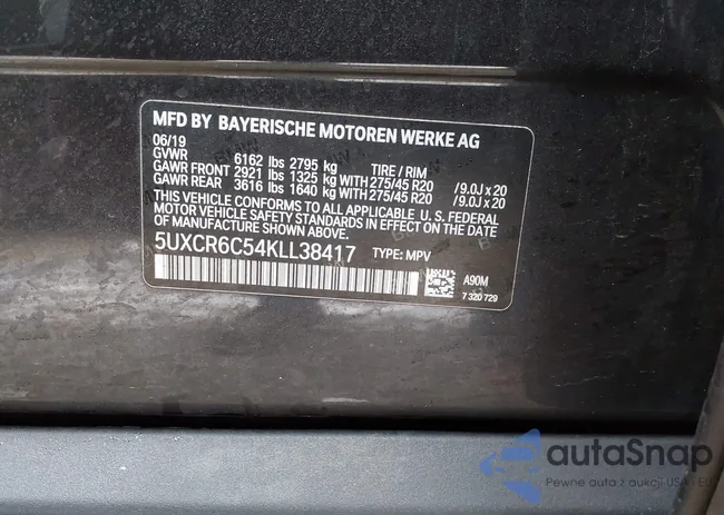 5UXCR6C54KLL38417: 43761409