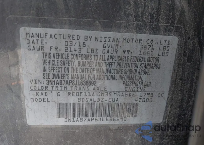 3N1AB7AP8JL636692: 43761432