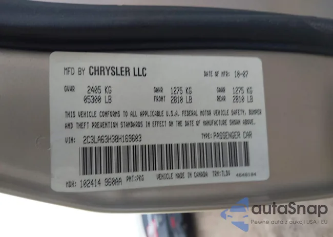 2C3LA63H38H169603: 43761574