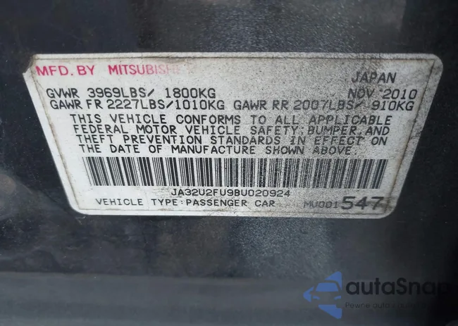 JA32U2FU9BU020924: 43760788