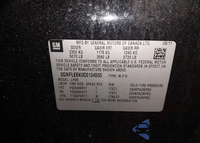 2GNFLEEK0C6124555: 43760912