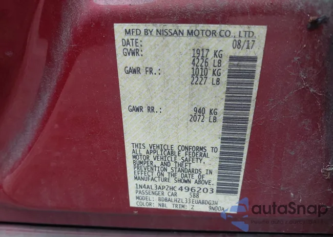 1N4AL3AP2HC496203: 43762433