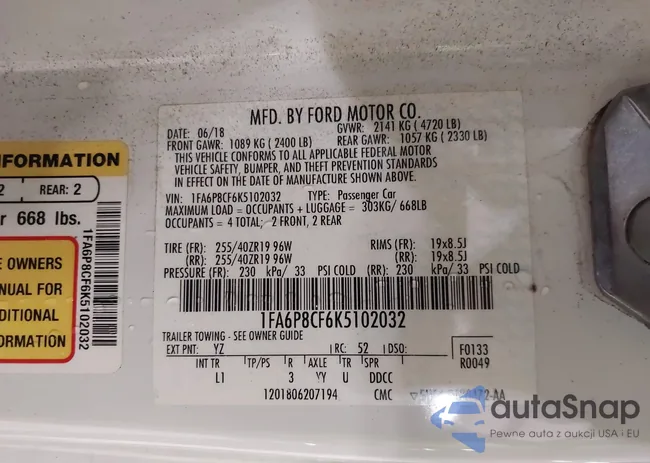 1FA6P8CF6K5102032: 43762439