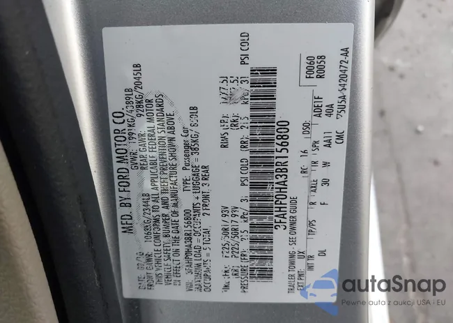 3FAHP0HA3BR156800: 43762540