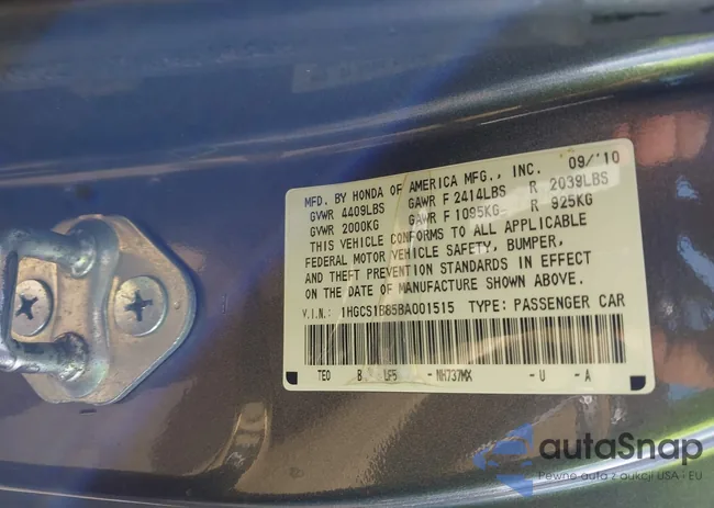 1HGCS1B85BA001515: 43761659