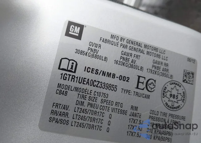 1GTR1UEA0CZ339855: 43761667