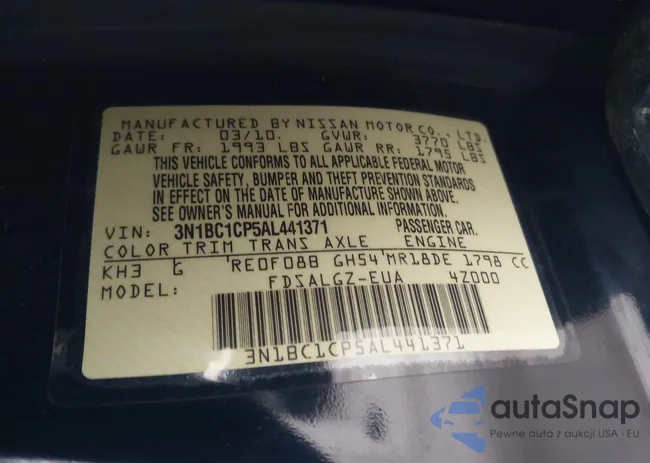 3N1BC1CP5AL441371: 43761794