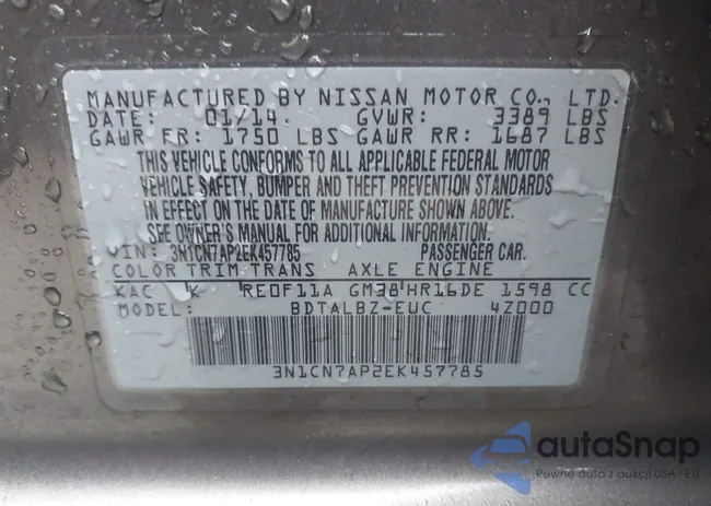 3N1CN7AP2EK457785: 43763125