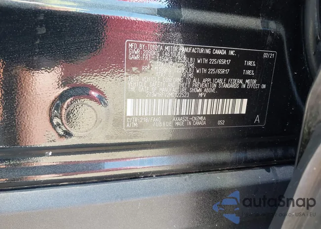 2T3W1RFV2MC122523: 43763204