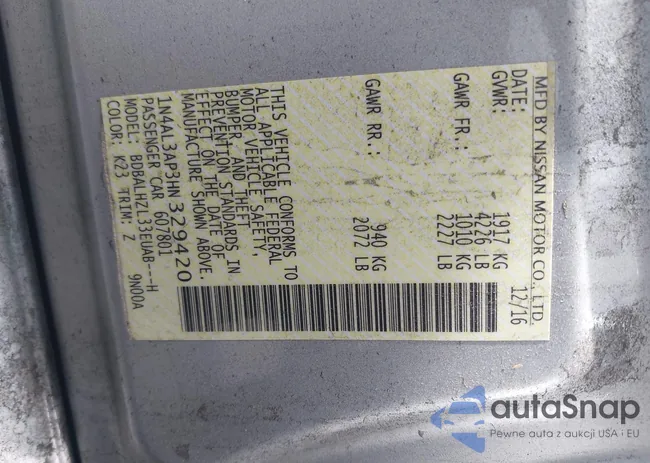 1N4AL3AP3HN329420: 43763227