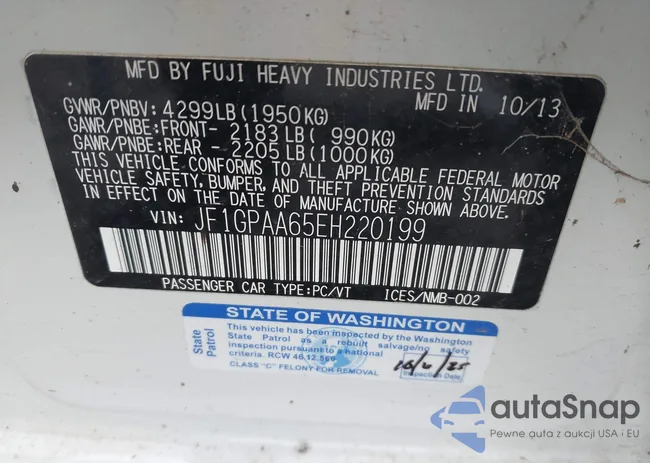 JF1GPAA65EH220199: 43763389