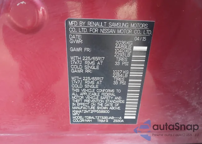 KNMAT2MT2FP558900: 43763401