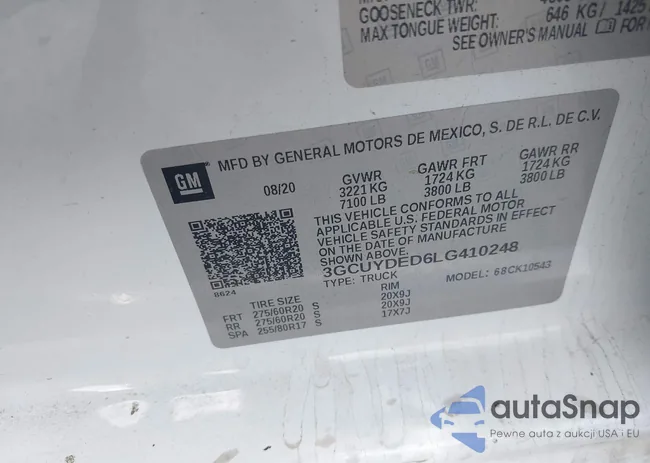 3GCUYDED6LG410248: 43762707