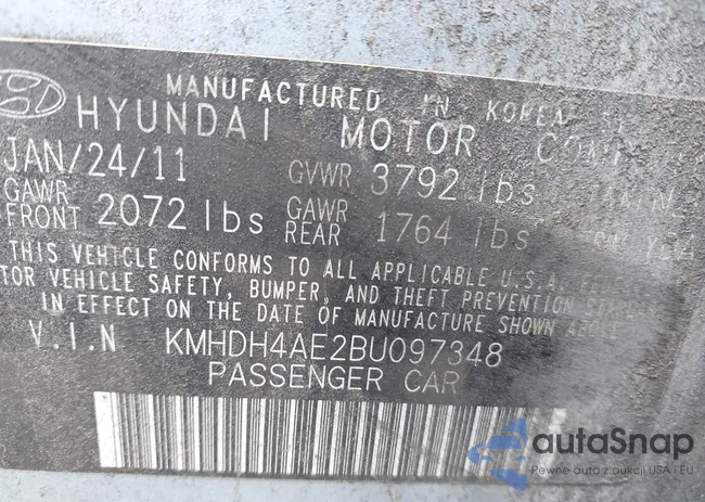 KMHDH4AE2BU097348: 43762996