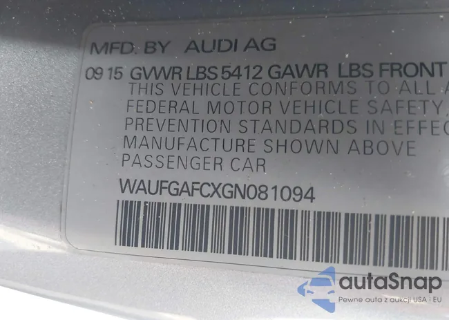 WAUFGAFCXGN081094: 43764151