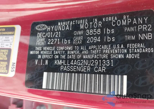 KMHLL4AG2NU291331: 43764162