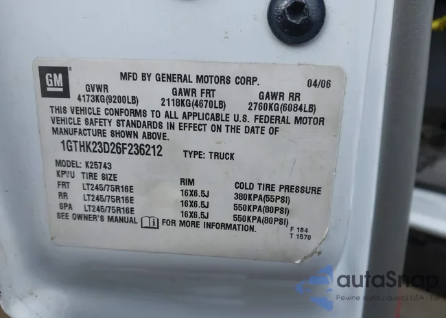 1GTHK23D26F236212: 43764549