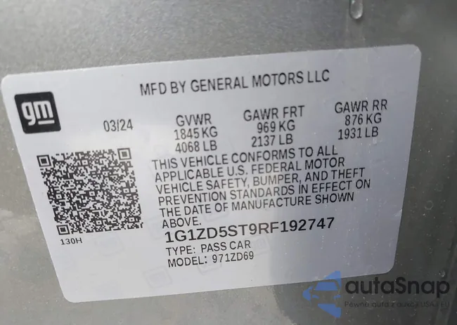 1G1ZD5ST9RF192747: 43764554