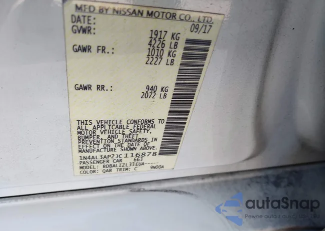 1N4AL3AP2JC116878: 43764600