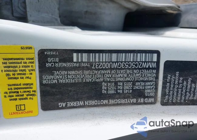 WMWZC5C53GWU00237: 43765269