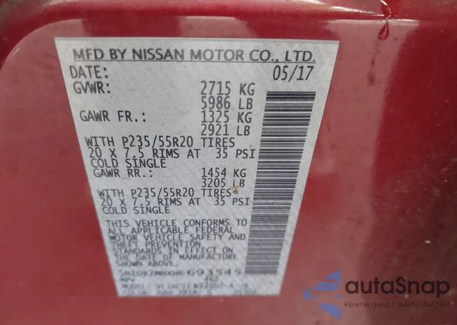 5N1DR2MNXHC693545: 43765389