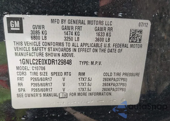 1GNLC2E0XDR129848: 43764919