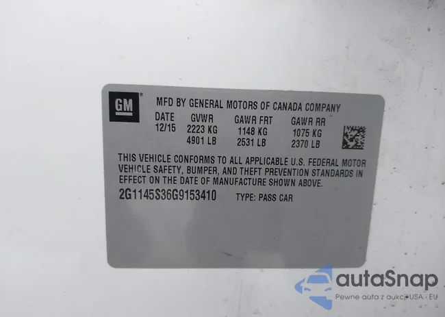 2G1145S36G9153410: 43764935