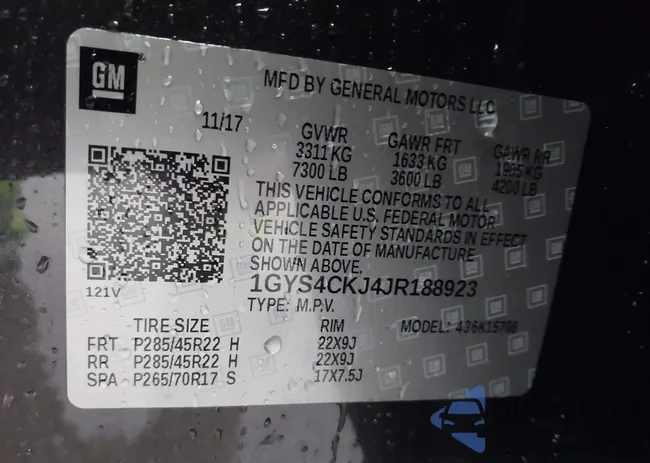 1GYS4CKJ4JR188923: 43764959