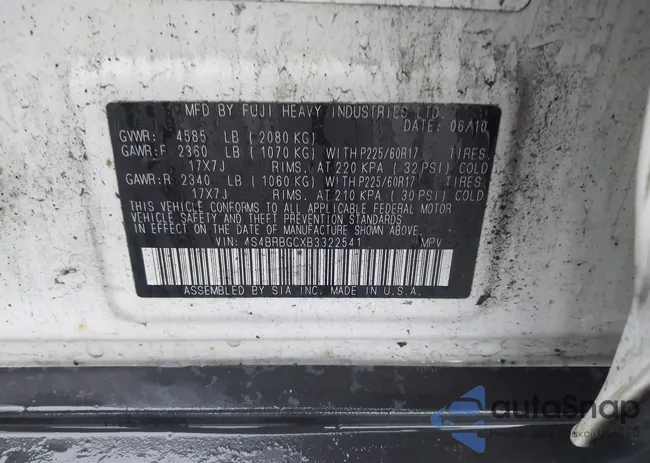 4S4BRBGCXB3322541: 43766192