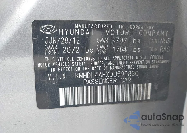 KMHDH4AEXDU590830: 43766270