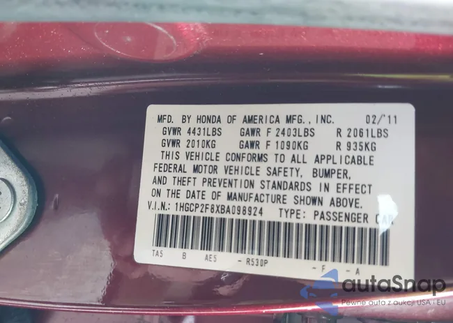 1HGCP2F8XBA098924: 43766539