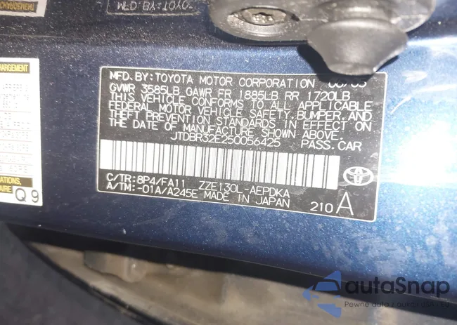 JTDBR32E250056425: 43766550