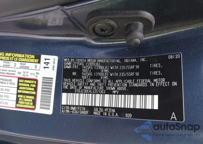 5TDJZ3DC4LS251363: 43765720