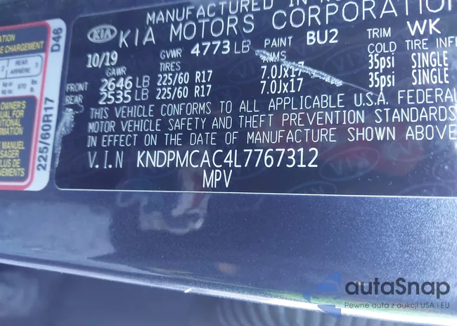 KNDPMCAC4L7767312: 43765756