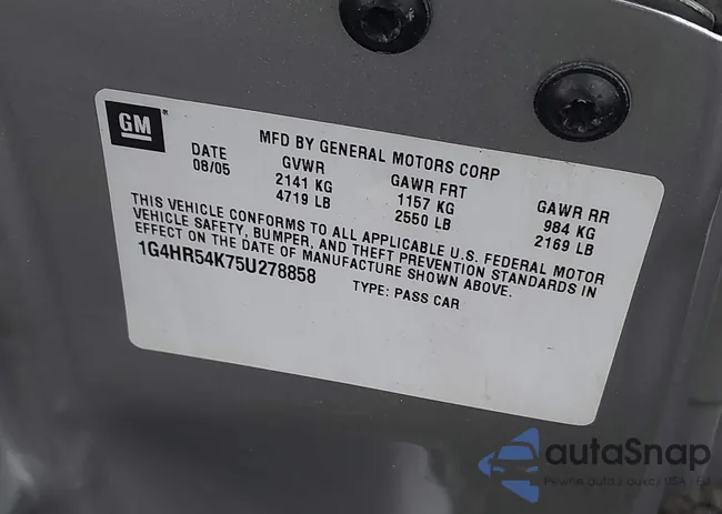 1G4HR54K75U278858: 43765765