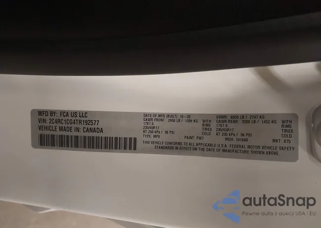 2C4RC1CG4TR192577: 43767019