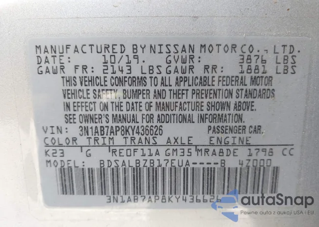 3N1AB7AP8KY436626: 43767054