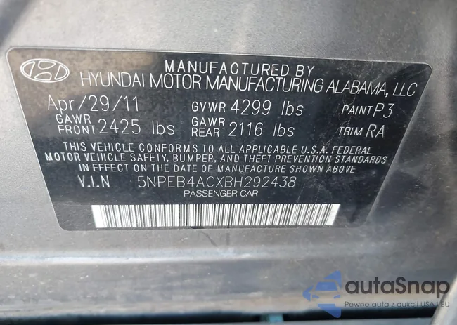 5NPEB4ACXBH292438: 43767061