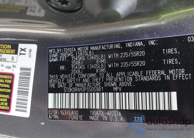 5TDKDRAH3PS505981: 43767273