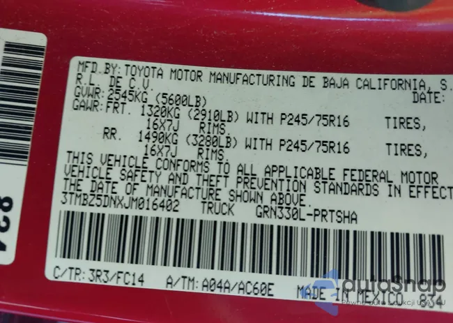 3TMBZ5DNXJM016402: 43767487