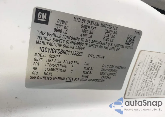 1GCWGFCB9C1123283: 43767558