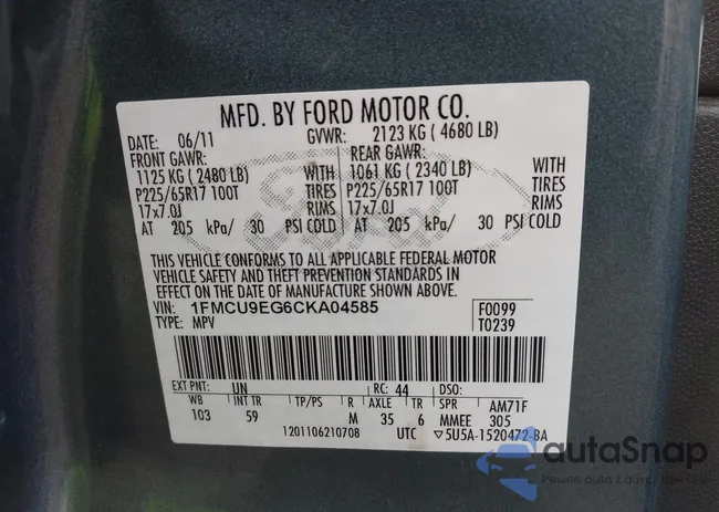 1FMCU9EG6CKA04585: 43766738